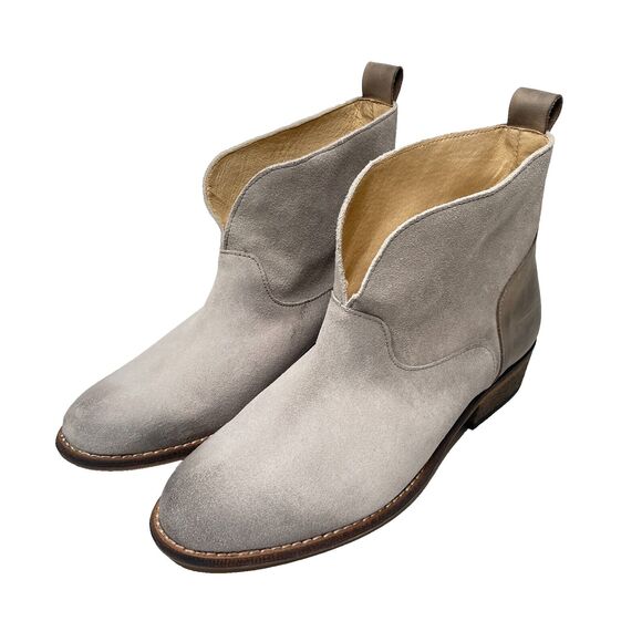 IVYLEE COPENHAGEN Gray Suede Split Front Boots Womens Size EU 38 / US 7.5 - Picture 2 of 11